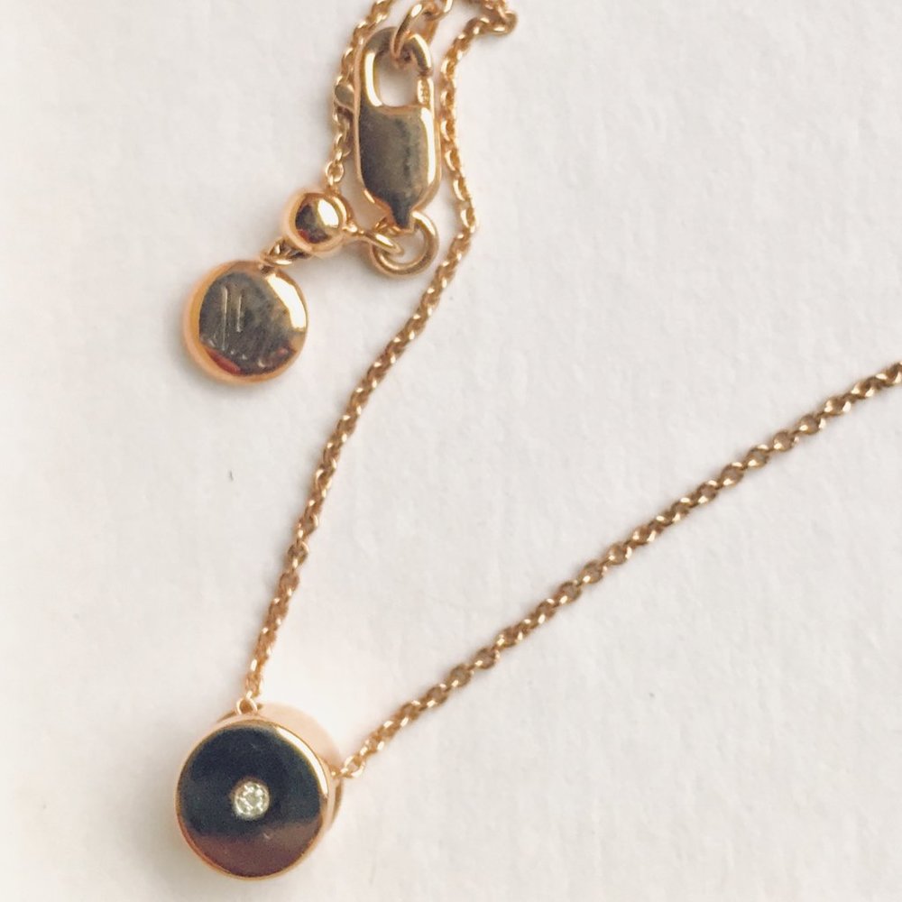 ❌SOLD❌Monica Vinader Rose Gold Diamond Necklace - Picture 9 of 10